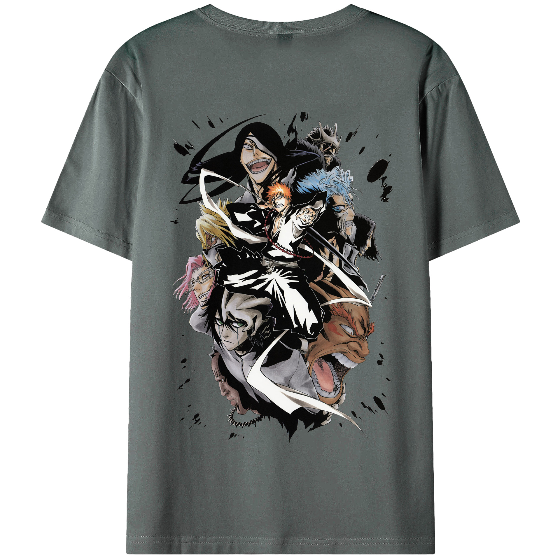 （画像用） ブリーチ 黒崎一護（くろさき いちご）BLEACH Kurosaki Ichigo 綿100％半袖Tシャツ（背面プリント）
